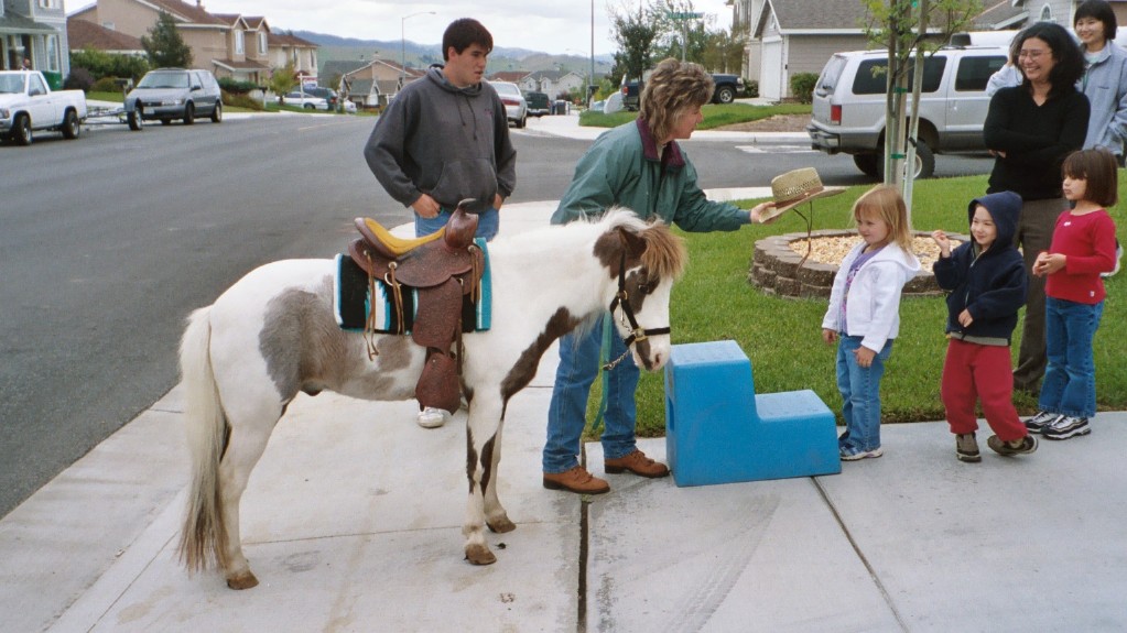 Emma Getting Ready To Ride Pony 1